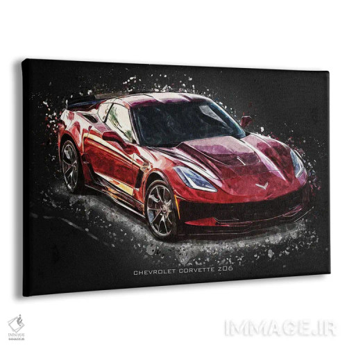 تابلو دکوراتیو شورولت کوروت Z06 اثر گب فرناندو - نمای پرسپکتیو محصول