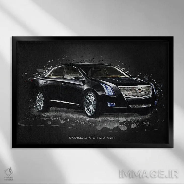 تابلو دکوراتیو کادیلاک XTS پلاتینیوم اثر گب فرناندو - نمای قابدار مشکی