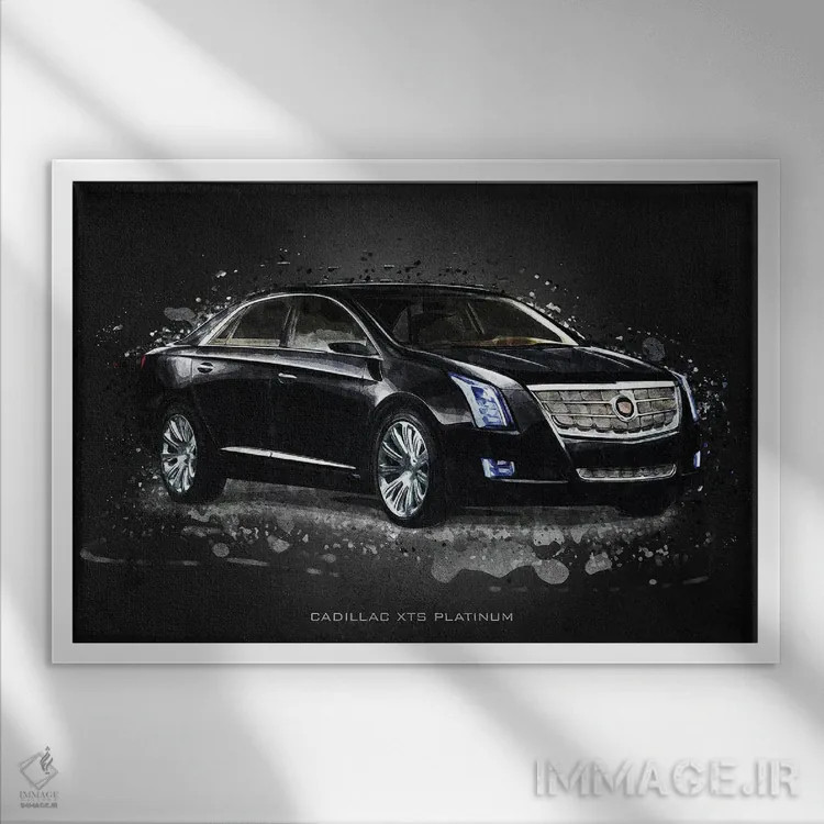 تابلو دکوراتیو کادیلاک XTS پلاتینیوم اثر گب فرناندو - نمای قابدار سفید
