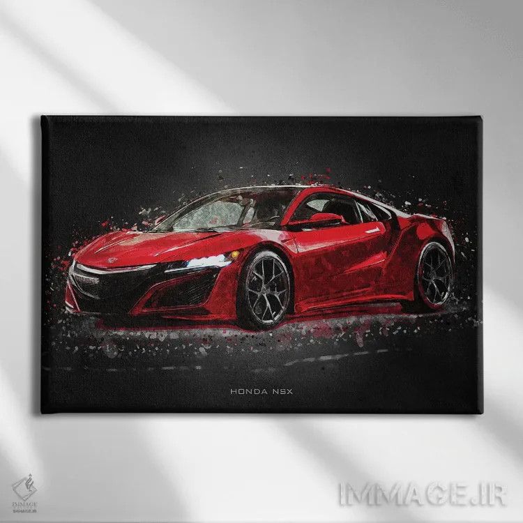تابلو دکوراتیو هوندا NSX اثر گب فرناندو - نمای روبهرو روی دیوار