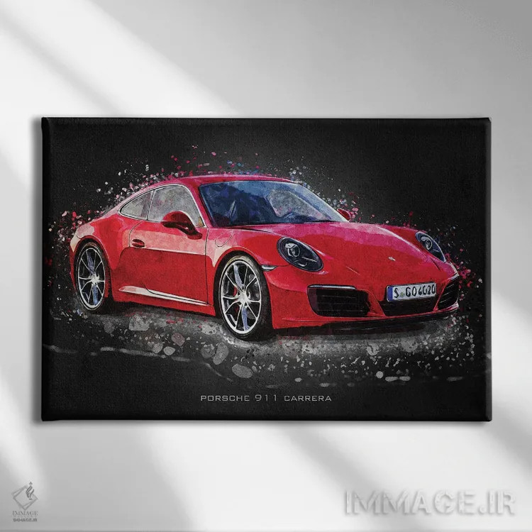 تابلو دکوراتیو پورشه ۹۱۱ کاررا اثر گب فرناندو - نمای روبهرو روی دیوار