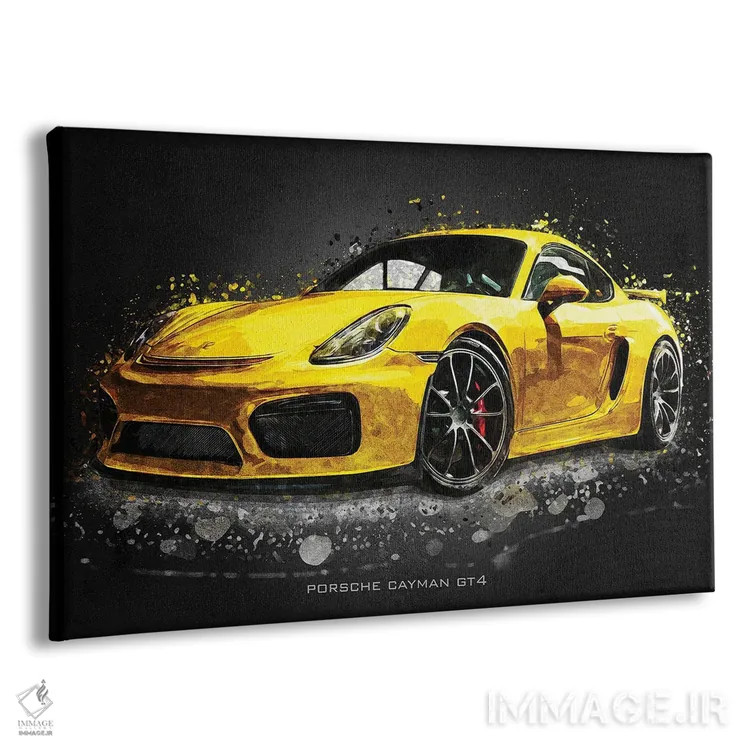 تابلو دکوراتیو پورشه کایمن GT4 اکریلیک اثر گب فرناندو - نمای پرسپکتیو محصول