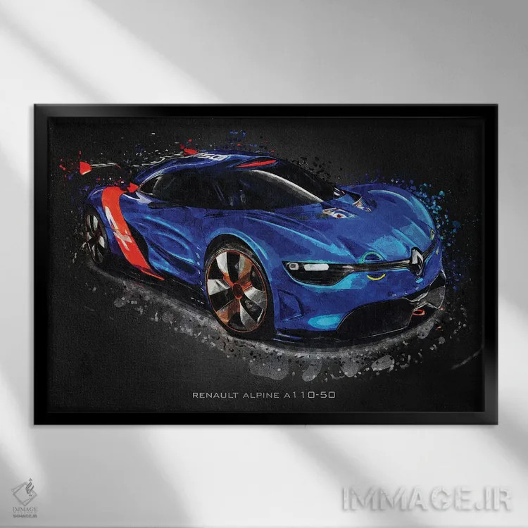 تابلو دکوراتیو رنو آلپاین A110-50 اثر گب فرناندو - نمای قابدار مشکی