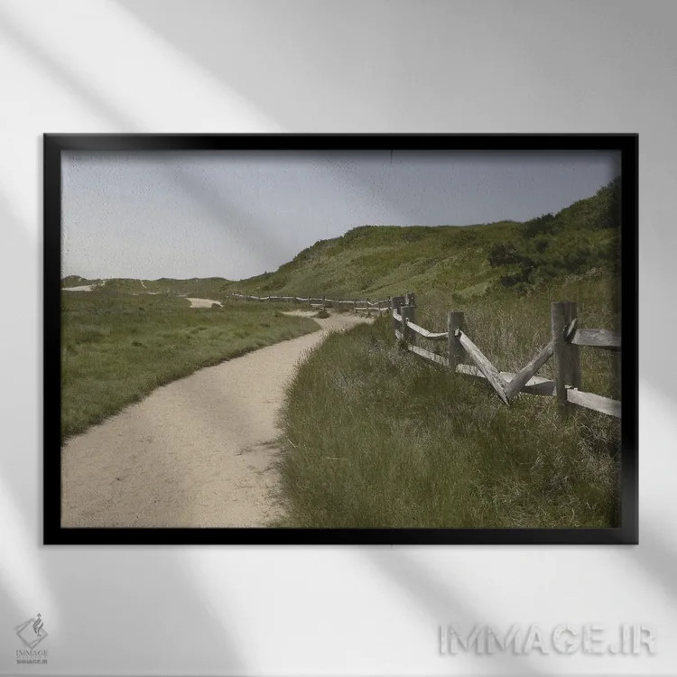 تابلو دکوراتیو جاده مرتفع I اثر گرافیتی استودیوها - نمای قابدار مشکی