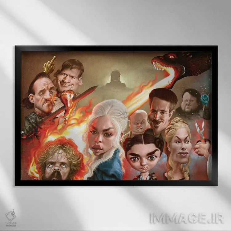 تابلو دکوراتیو یک بازی از احمق ها اثر الکس گالگو - نمای قابدار مشکی