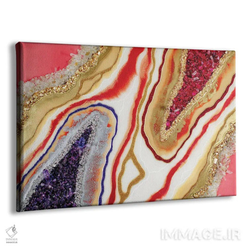 تابلو انتزاعی دو ملکه اثر گوگا استودیو - نمای پرسپکتیو محصول