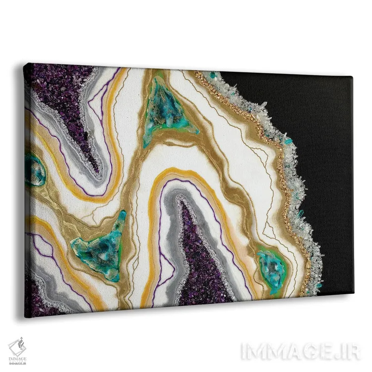 تابلو انتزاعی داستان یک سنوت اثر گوگا استودیو - نمای پرسپکتیو محصول