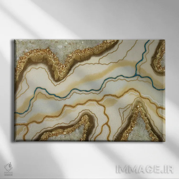 تابلو انتزاعی تولد پگاسوس اثر گوگا استودیو - نمای روبهرو روی دیوار