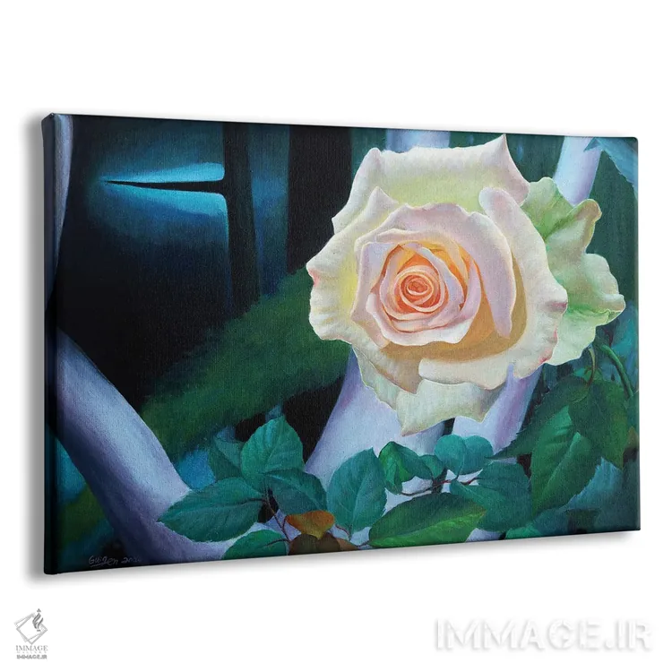 تابلو دکوراتیو گل رز و خارها I اثر گوئیگن ژا - نمای پرسپکتیو محصول