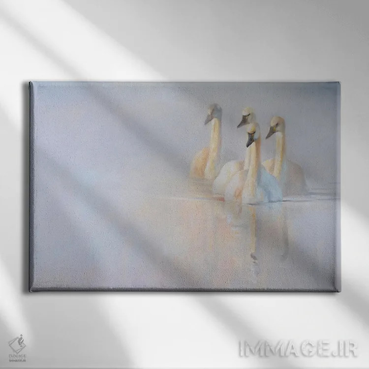 تابلو دکوراتیو آشکارسازی لطافت اثر گرانت هکینگ - نمای روبهرو روی دیوار