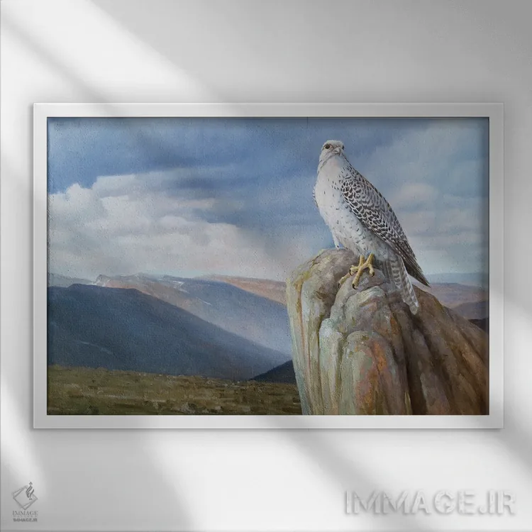 تابلو دکوراتیو سرزمین رام نشده اثر گرانت هکینگ - نمای قابدار سفید