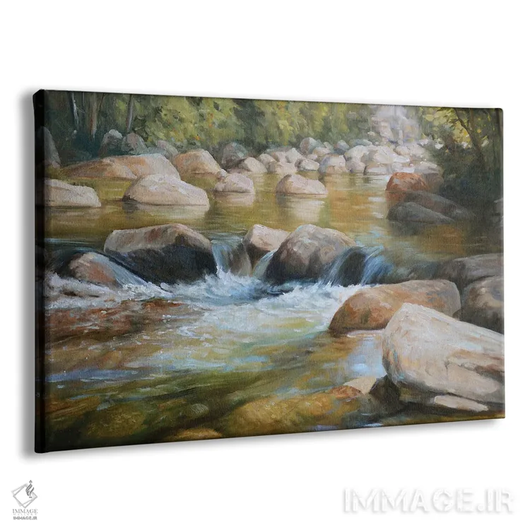 تابلو دکوراتیو رودخانه گربه وحشی اثر گرانت هکینگ - نمای پرسپکتیو محصول