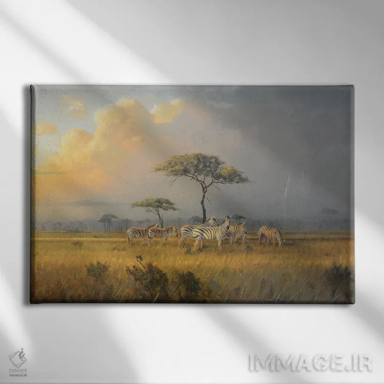 تابلو دکوراتیو طوفان نزدیک شونده اثر گرانت هکینگ - نمای روبهرو روی دیوار