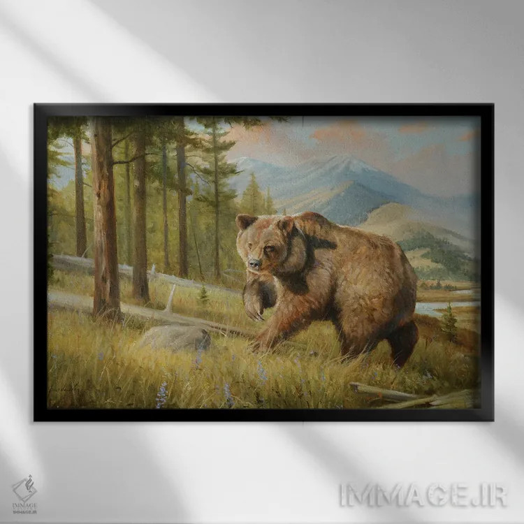 تابلو دکوراتیو پنجه بزرگ اثر گرانت هکینگ - نمای قابدار مشکی