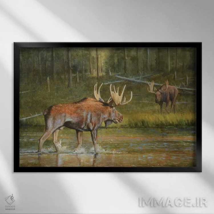 تابلو دکوراتیو سکوت شکسته اثر گرانت هکینگ - نمای قابدار مشکی