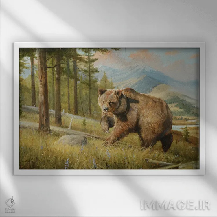 تابلو دکوراتیو پنجه بزرگ اثر گرانت هکینگ - نمای قابدار سفید