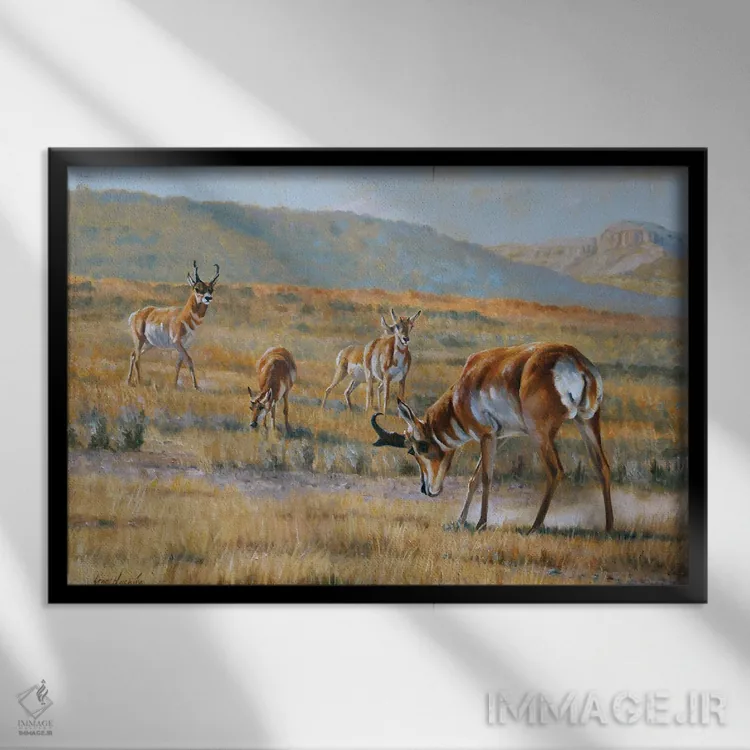 تابلو دکوراتیو چالش صادر شد اثر گرانت هکینگ - نمای قابدار مشکی