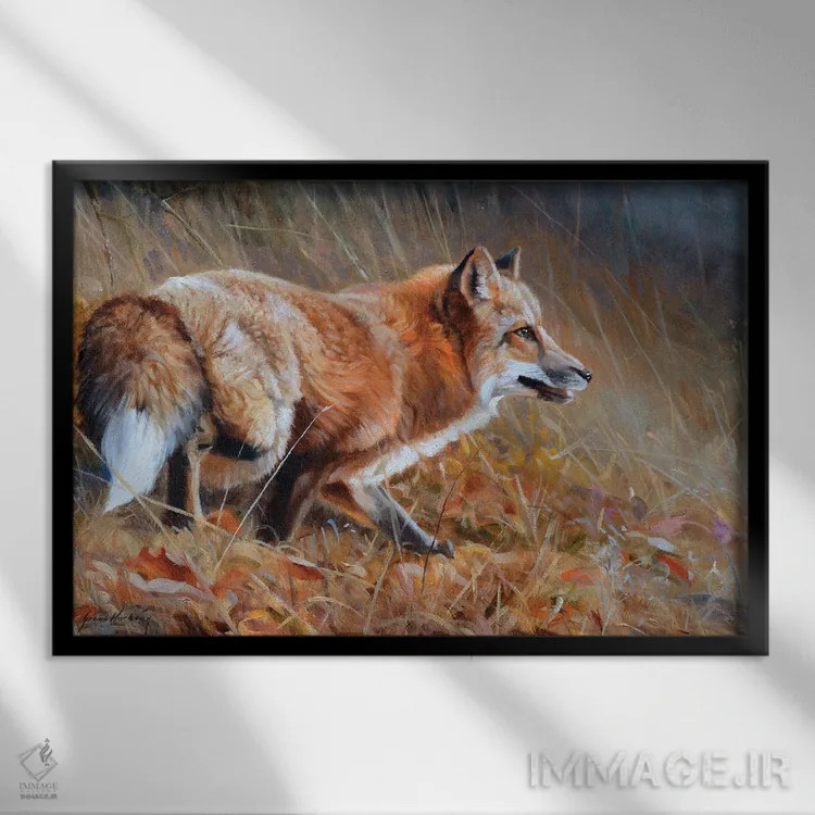 تابلو دکوراتیو رنگ های پاییز اثر گرانت هکینگ - نمای قابدار مشکی