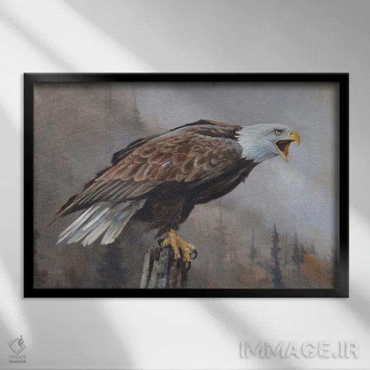 تابلو دکوراتیو انعکاس ها اثر گرانت هکینگ - نمای قابدار مشکی