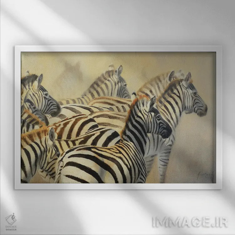 تابلو دکوراتیو گرد و غبار اثر گرانت هکینگ - نمای قابدار سفید