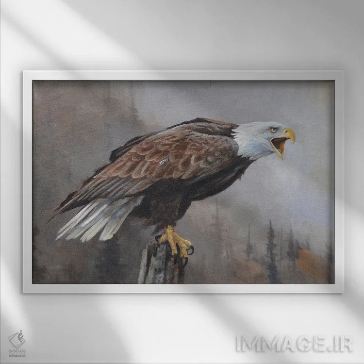 تابلو دکوراتیو انعکاس ها اثر گرانت هکینگ - نمای قابدار سفید