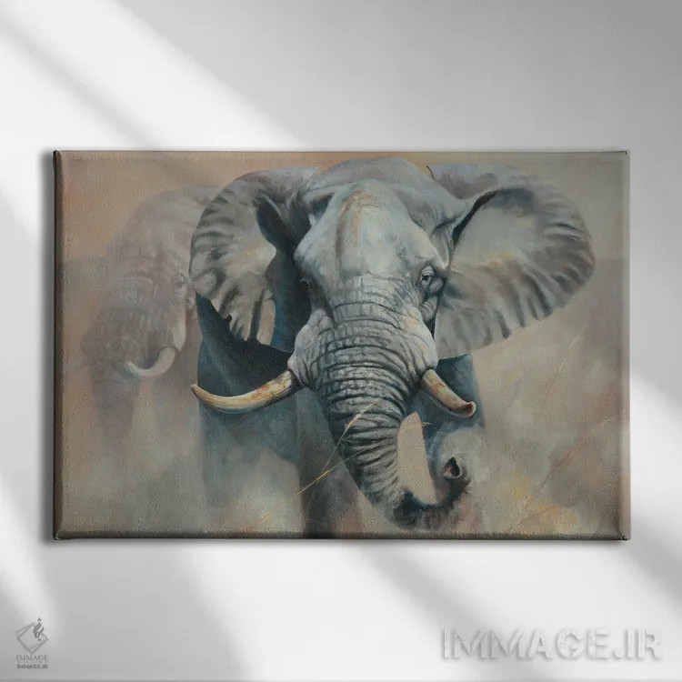 تابلو دکوراتیو فیل اثر گرانت هکینگ - نمای روبهرو روی دیوار