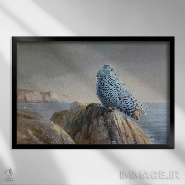 تابلو دکوراتیو طلوع روز اثر گرانت هکینگ - نمای قابدار مشکی