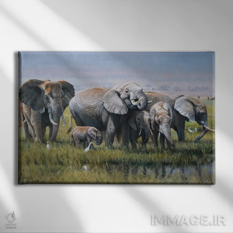 تابلو دکوراتیو نسل ها اثر گرانت هکینگ - نمای روبهرو روی دیوار