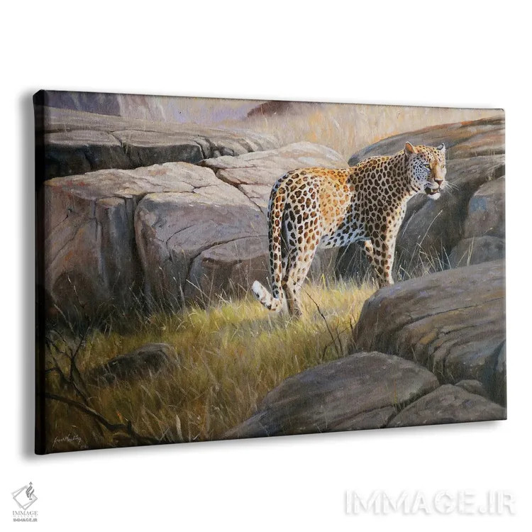 تابلو دکوراتیو پلنگ اثر گرانت هکینگ - نمای پرسپکتیو محصول