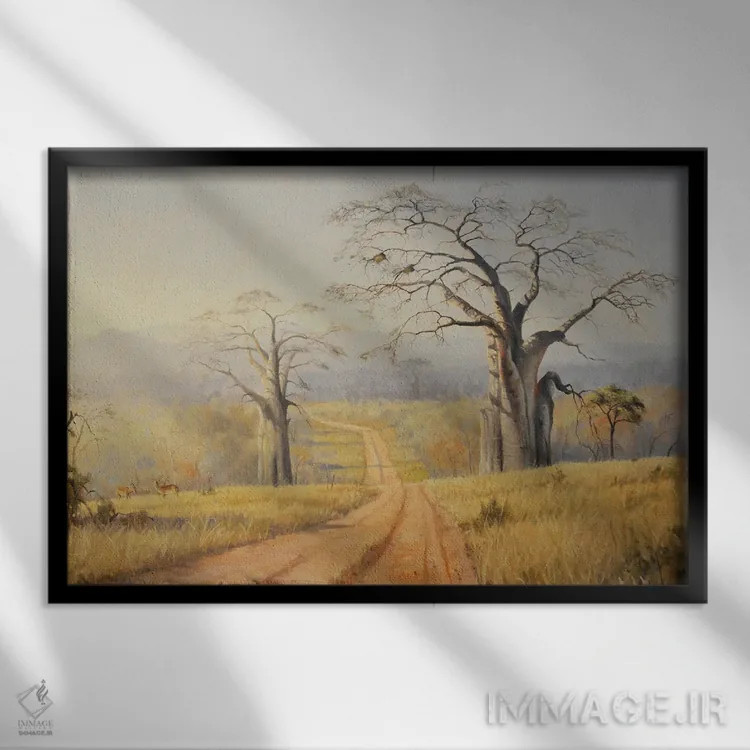 تابلو دکوراتیو سفر زندگی اثر گرانت هکینگ - نمای قابدار مشکی