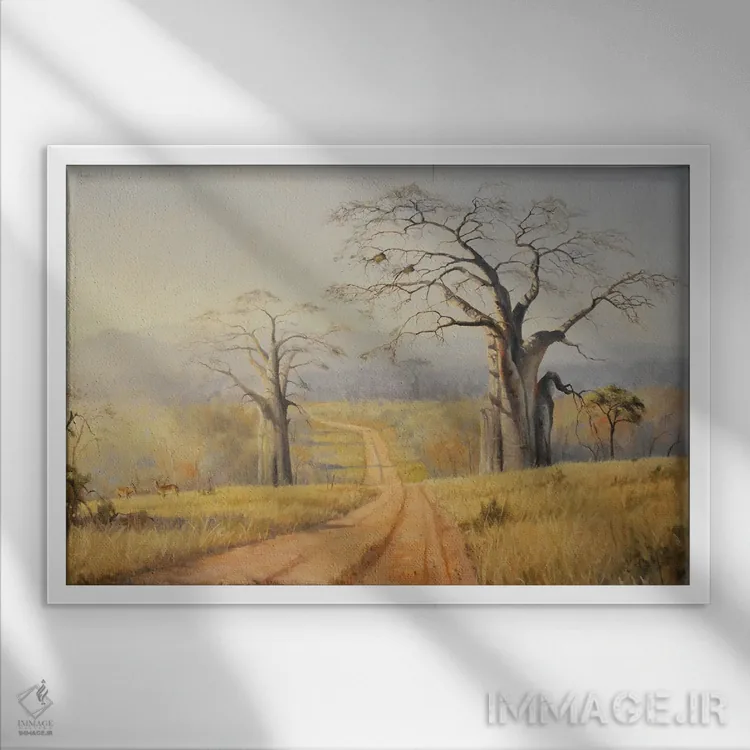 تابلو دکوراتیو سفر زندگی اثر گرانت هکینگ - نمای قابدار سفید