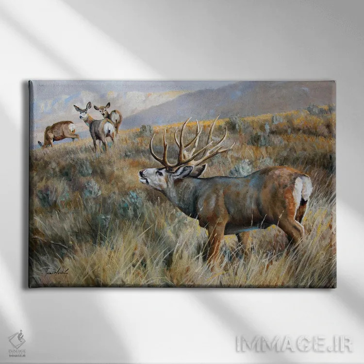 تابلو دکوراتیو هوای صبحگاهی اثر گرانت هکینگ - نمای روبهرو روی دیوار