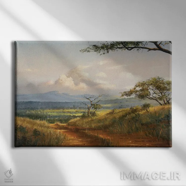 تابلو دکوراتیو جاده آفریقایی اثر گرانت هکینگ - نمای روبهرو روی دیوار