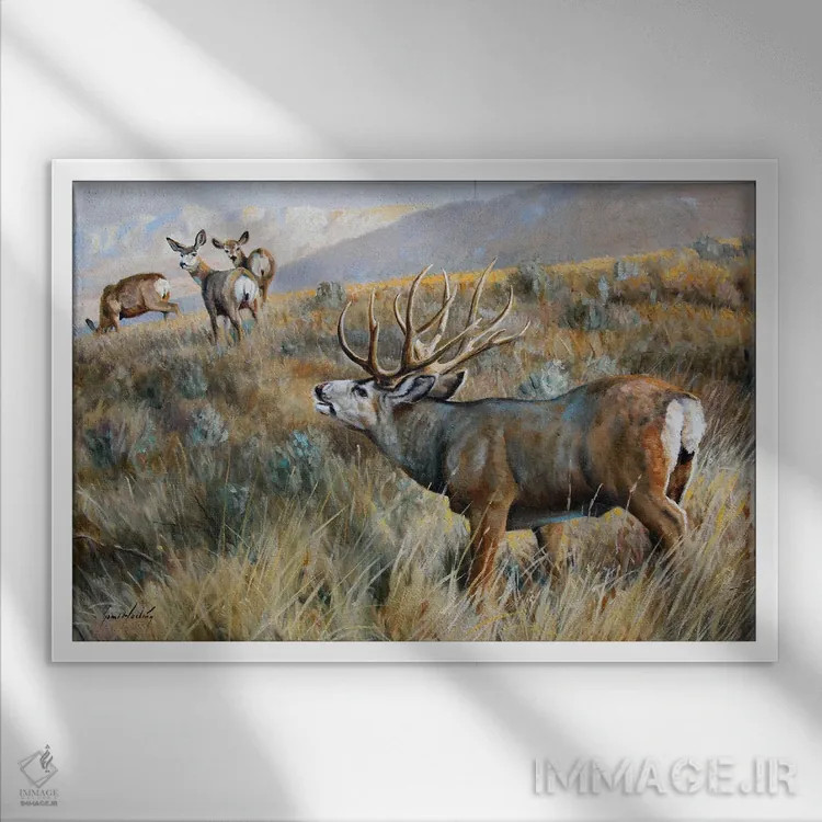 تابلو دکوراتیو هوای صبحگاهی اثر گرانت هکینگ - نمای قابدار سفید