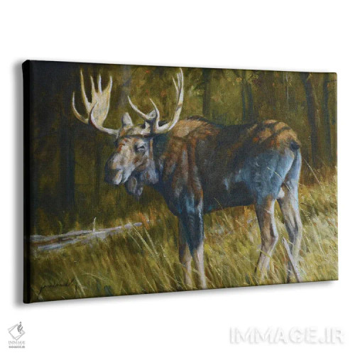 تابلو دکوراتیو گوزن شمالی اثر گرانت هکینگ - نمای پرسپکتیو محصول