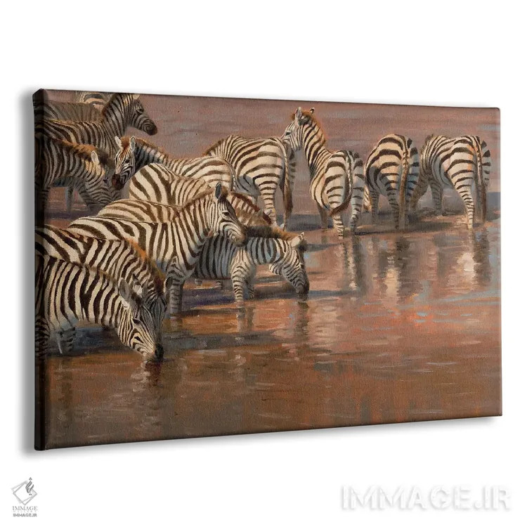 تابلو دکوراتیو گورخر بدون نگاه به گذشته اثر گرانت هکینگ - نمای پرسپکتیو محصول