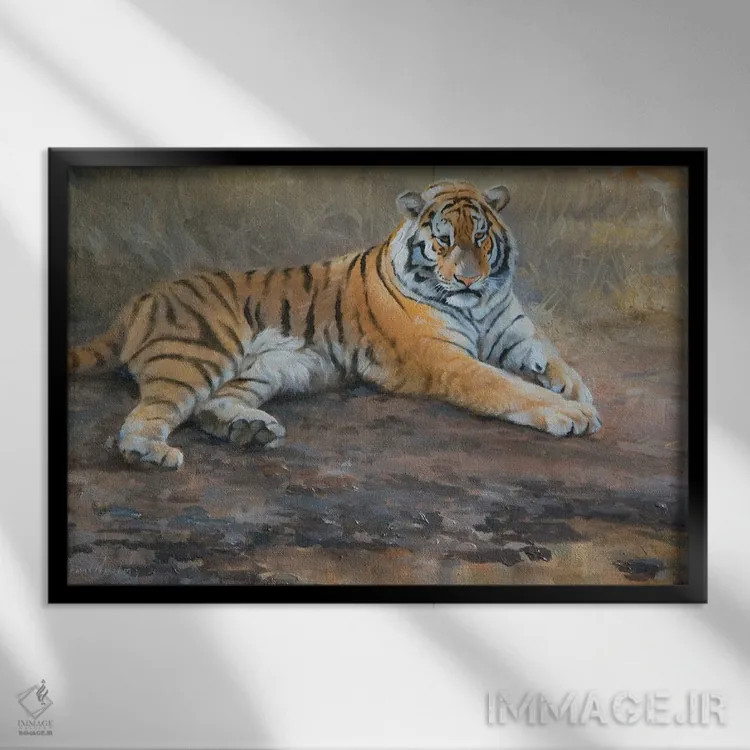 تابلو دکوراتیو بی خیال اثر گرانت هکینگ - نمای قابدار مشکی