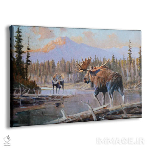 تابلو دکوراتیو اربابان رودخانه اثر گرانت هکینگ - نمای پرسپکتیو محصول