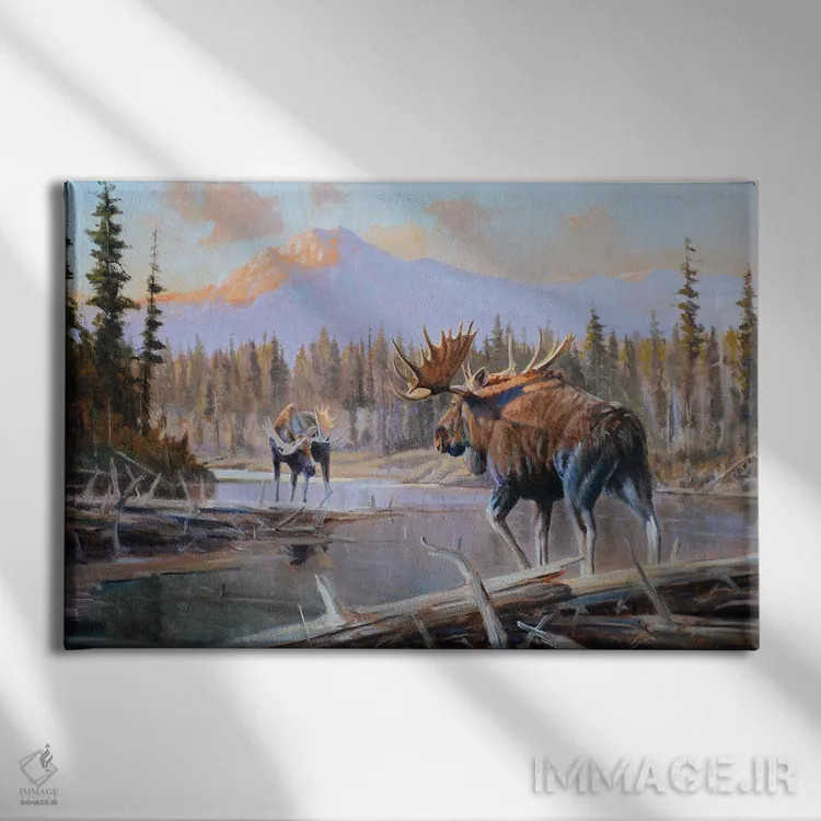 تابلو دکوراتیو اربابان رودخانه اثر گرانت هکینگ - نمای روبهرو روی دیوار