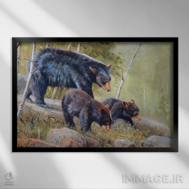 تابلو دکوراتیو فصل تابستان اثر گرانت هکینگ - نمای قابدار مشکی