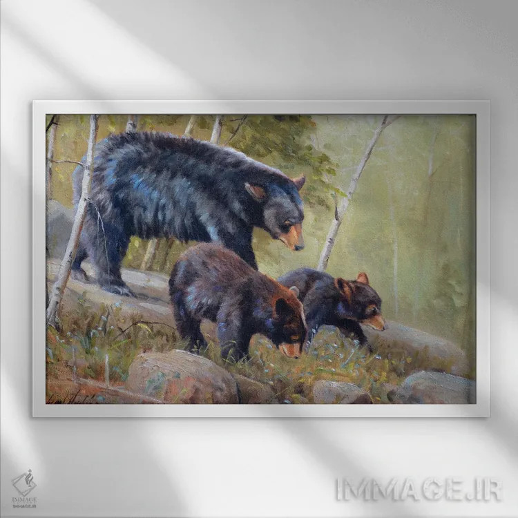 تابلو دکوراتیو فصل تابستان اثر گرانت هکینگ - نمای قابدار سفید