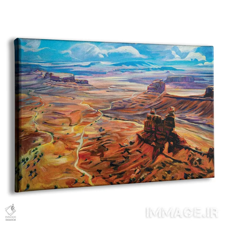 تابلو دکوراتیو مناره های آتشین اثر گرگ هایل - نمای پرسپکتیو محصول