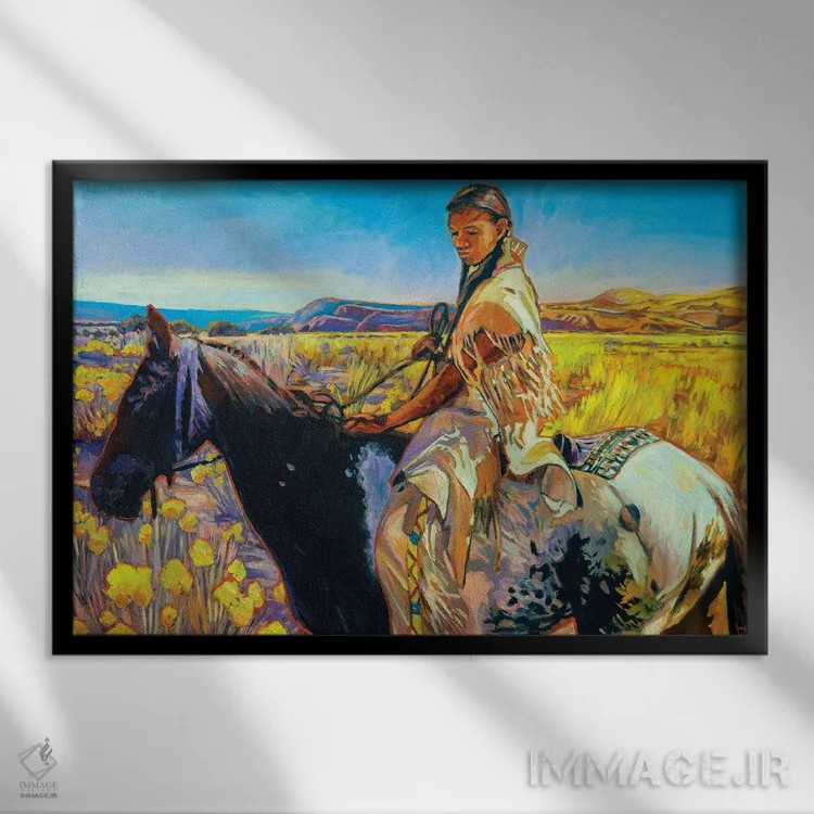 تابلو دکوراتیو آخرین خورشید اثر گرگ هایل - نمای قابدار مشکی