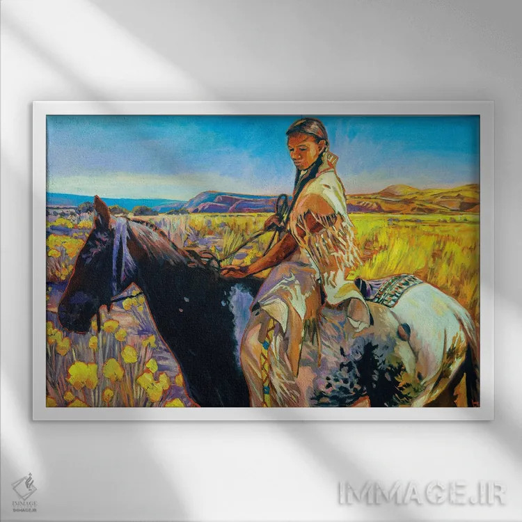 تابلو دکوراتیو آخرین خورشید اثر گرگ هایل - نمای قابدار سفید