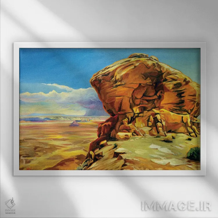 تابلو دکوراتیو موکی داگ وی اثر گرگ هایل - نمای قابدار سفید