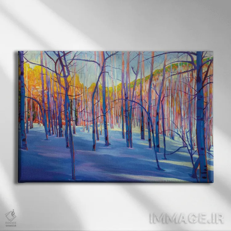 تابلو دکوراتیو طلای آسپن اثر گرگ هایل - نمای روبهرو روی دیوار