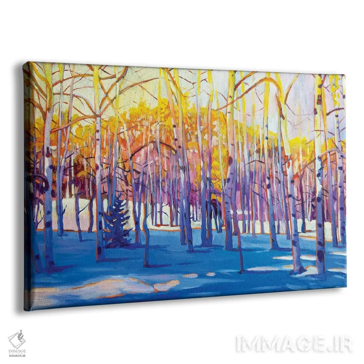 تابلو دکوراتیو آسپن های برفی اثر گرگ هایل - نمای پرسپکتیو محصول