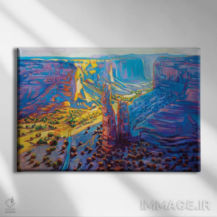 تابلو دکوراتیو صخره عنکبوت در کنیون د شلی اثر گرگ هایل - نمای روبهرو روی دیوار