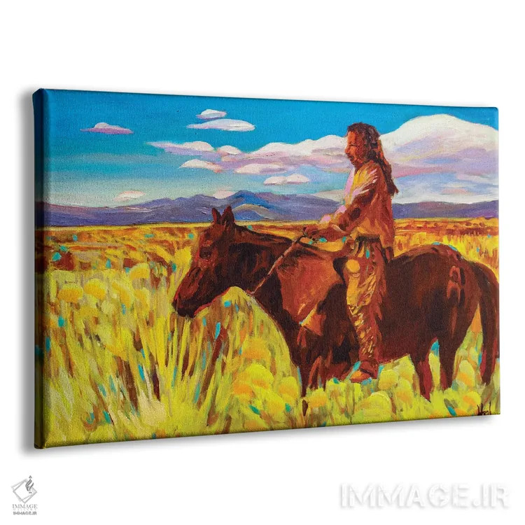 تابلو دکوراتیو مسافر تائوس اثر گرگ هایل - نمای پرسپکتیو محصول