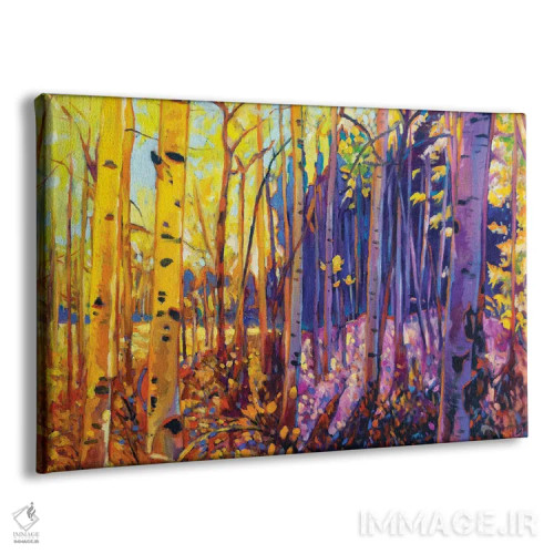 تابلو دکوراتیو آسپن های پاییزی اثر گرگ هایل - نمای پرسپکتیو محصول